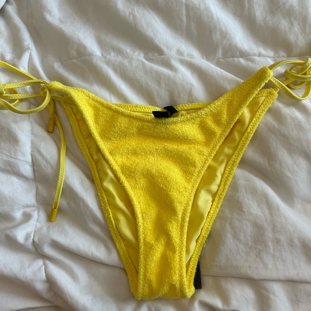 Triangl yellow terry cloth bikini bottom